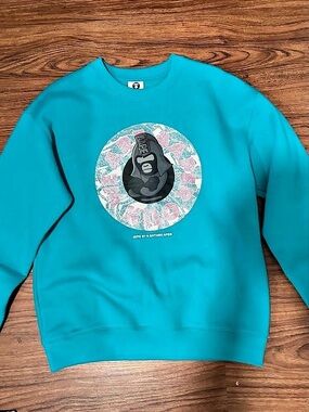 AAPE BY A BATHING APE sweatshirt Graphic Sweatshirt in Blue Size Medium Like New